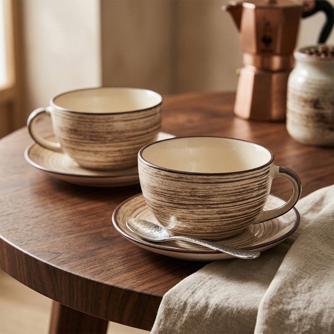 Classic Brew Cup & Saucer Set — Set of 2, 411 ml