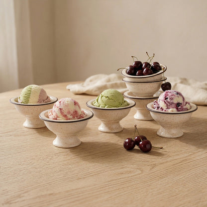 Vintage Ceramic Dessert Bowl | Snack Bowl | Icecream Bowl — Set of 6