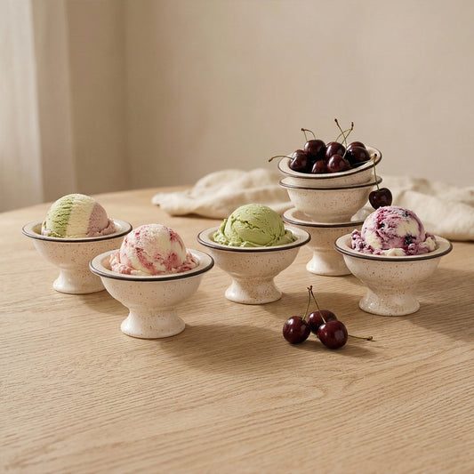 Vintage Ceramic Dessert Bowl | Snack Bowl | Icecream Bowl — Set of 6