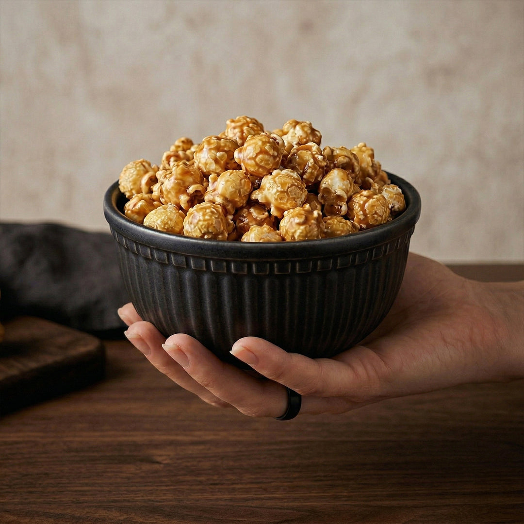 Black Pearl Ceramic Snack Bowl — Set of 2