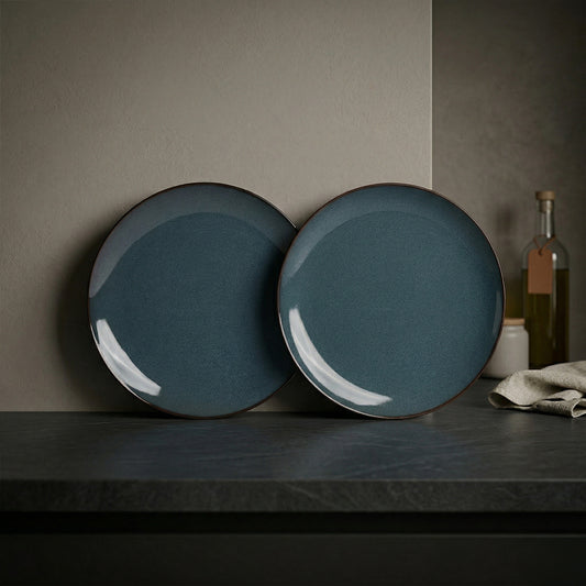 Date Night Dinner Plate Set (Cobalt Blue) — Set of 2