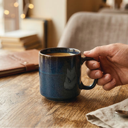 Everyday Classic Coffee Mug (Denim Blue) — Set of 4, 330 ml