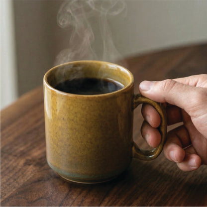 Everyday Classic Coffee Mug (Monsoon Olive) — Set of 4, 330 ml