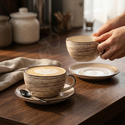 Classic Brew Cup & Saucer Set — Set of 2, 411 ml