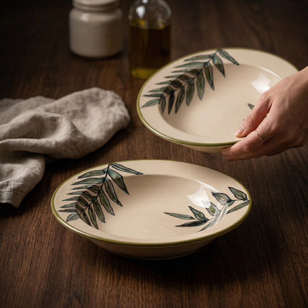 'Leaves Me Wanting More' Pasta Plate — Set of 2