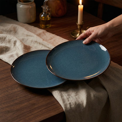 Date Night Dinner Plate Set (Cobalt Blue) — Set of 2