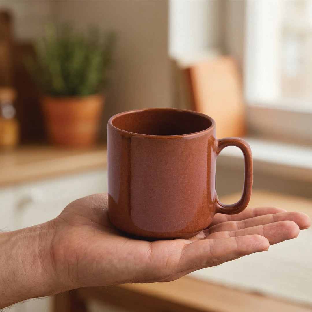 Everyday Classic Coffee Mug (Dusty Peach) — Set of 4, 330 ml