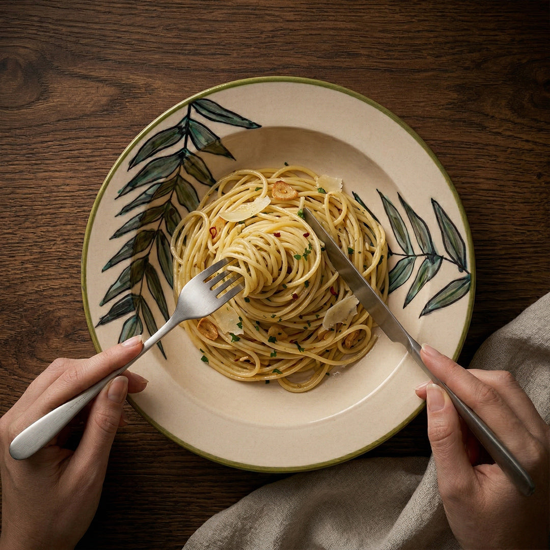 'Leaves Me Wanting More' Pasta Plate — Set of 2