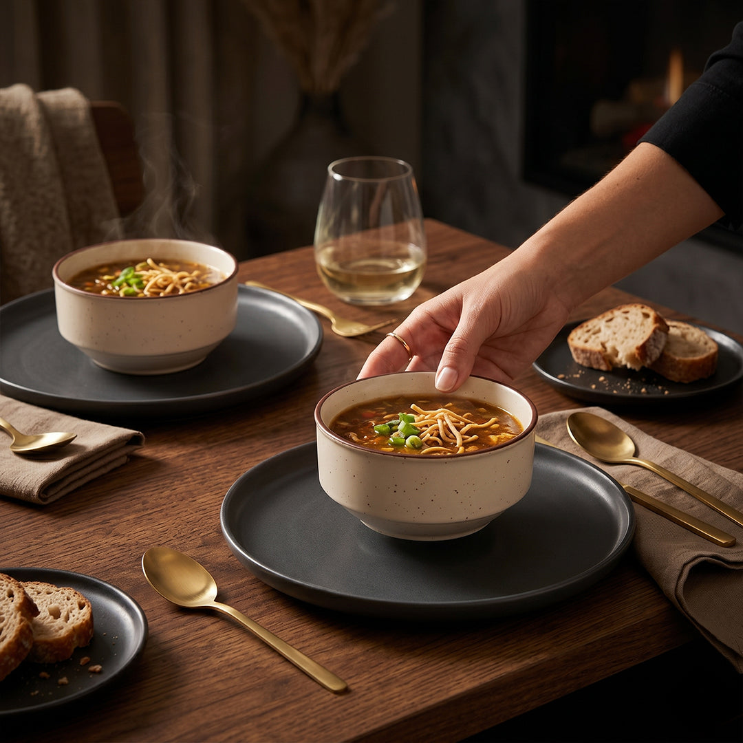 'Comfort In A Bowl' Soup Bowl (White) — Set of 2