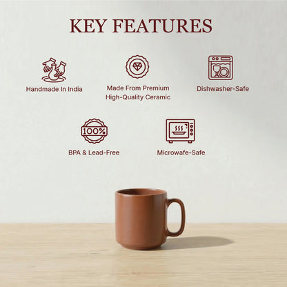 Everyday Classic Coffee Mug (Dusty Peach) — Set of 4, 330 ml