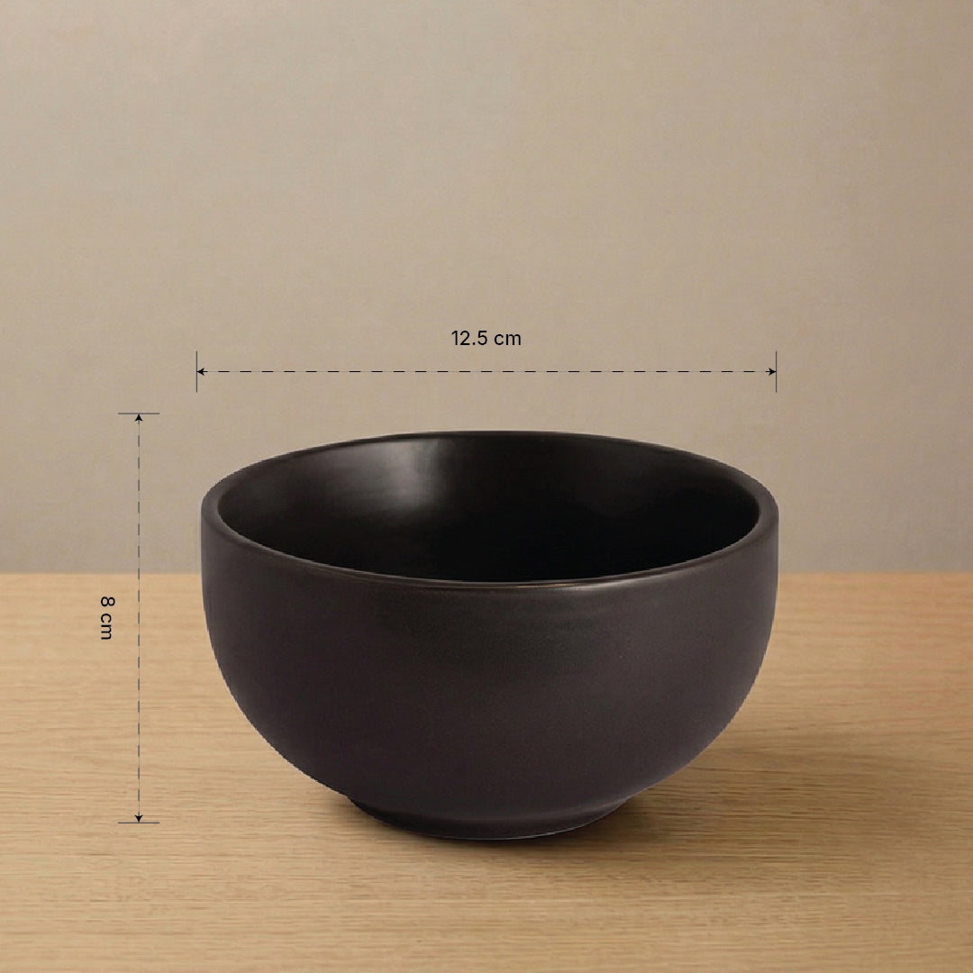 Noir Ceramic Snack Bowl— Set of 4 & 6