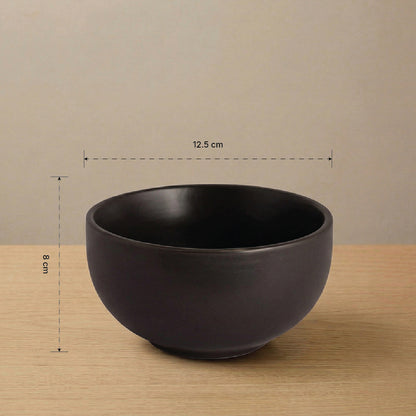 Noir Ceramic Snack Bowl— Set of 4 & 6