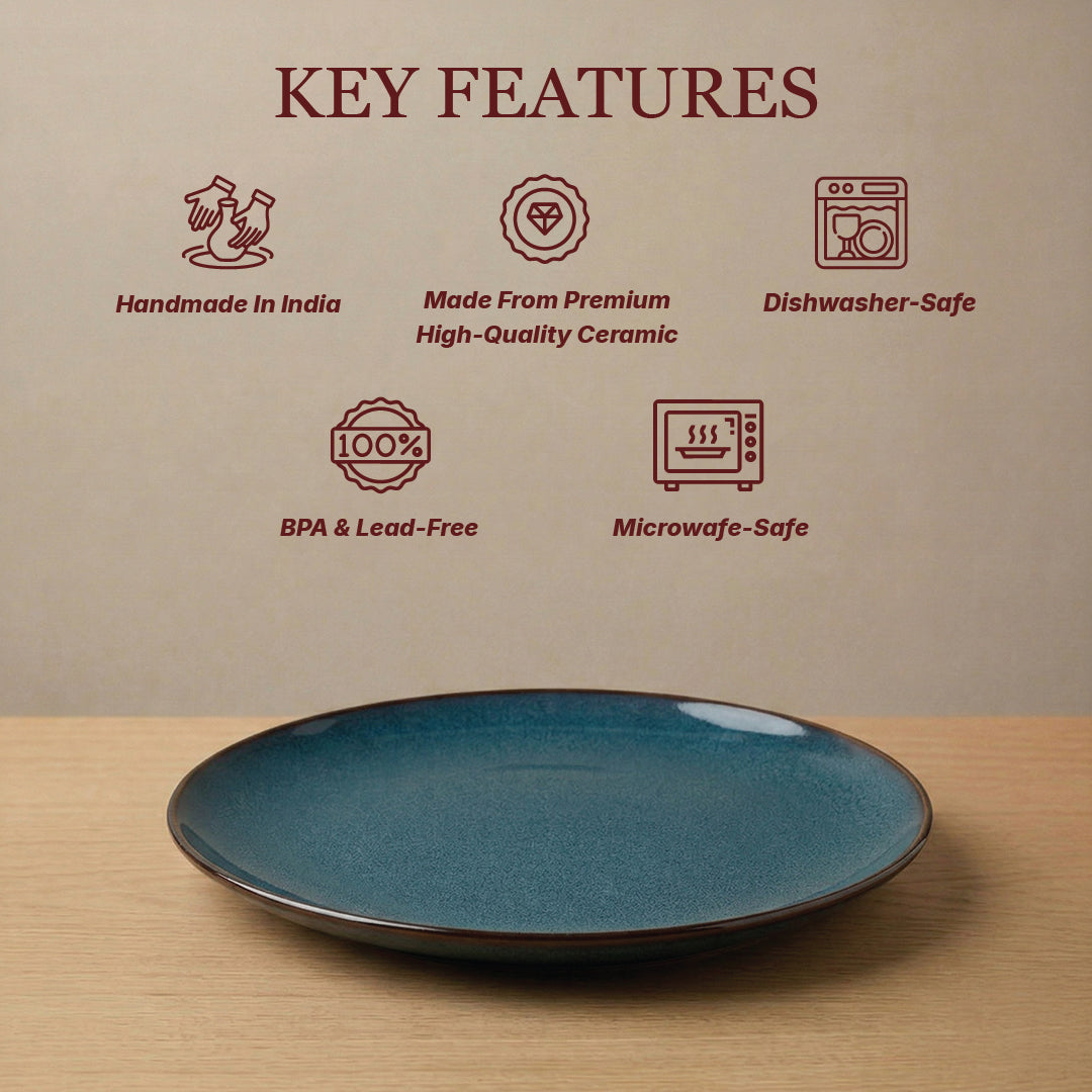 Date Night Dinner Plate Set (Cobalt Blue) — Set of 2
