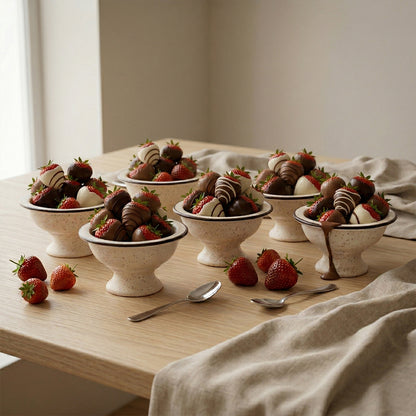 Vintage Ceramic Dessert Bowl | Snack Bowl | Icecream Bowl — Set of 6