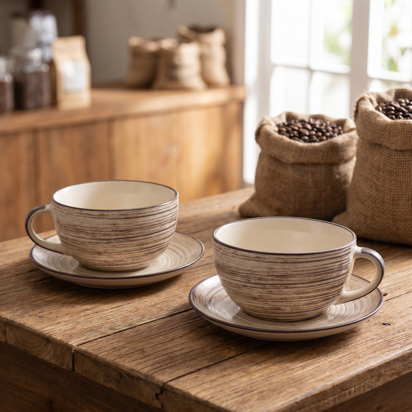 Classic Brew Cup & Saucer Set — Set of 2, 411 ml