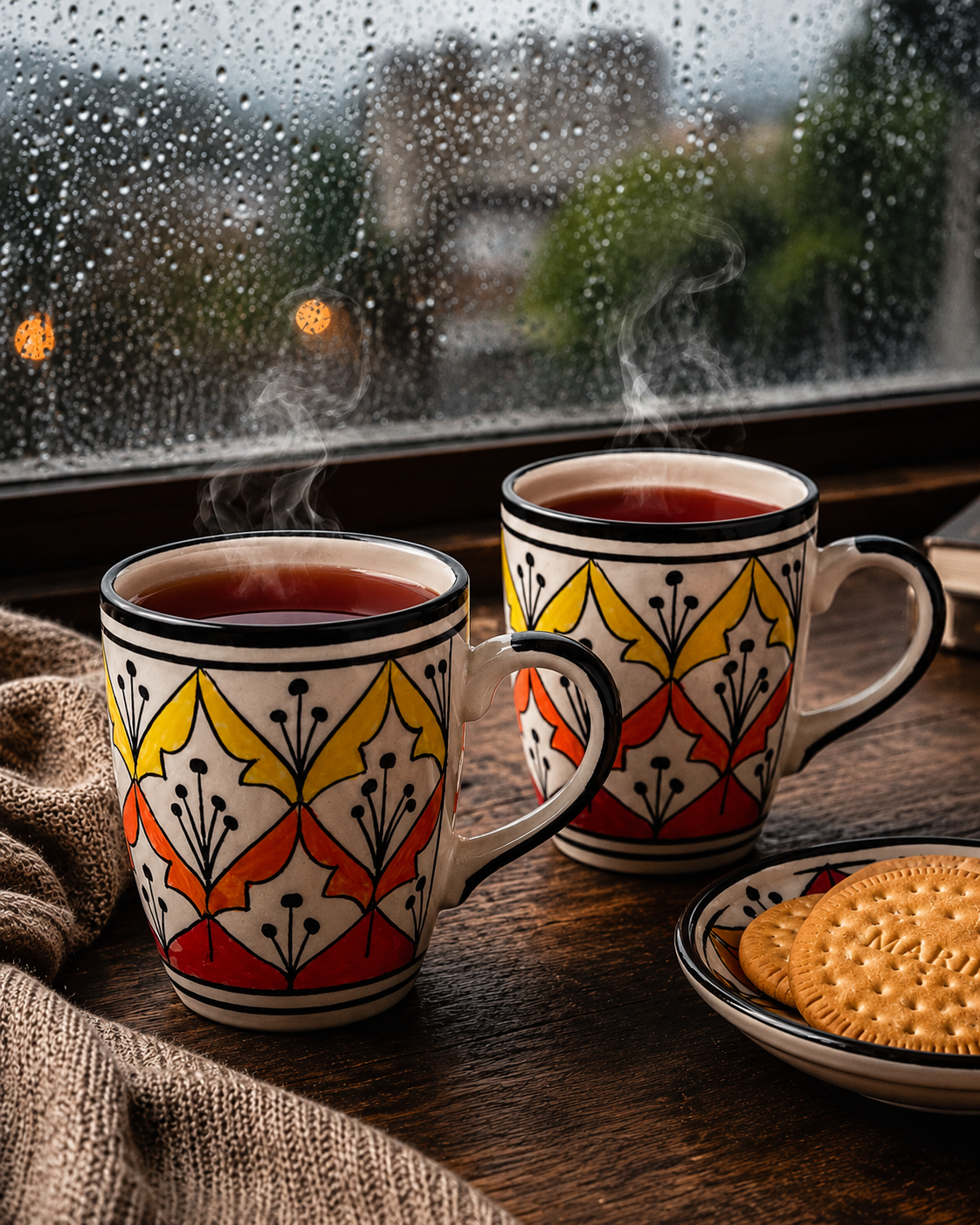 Rajasthan Sunset Mug Set — Set of 2, 528 ml