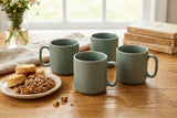 Morning Brew Coffee Mug (Dolphin Green) — Set of 4, 330 ml